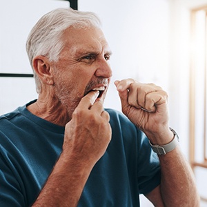 Symptoms of gum disease include gums that bleed when brushed or flossed