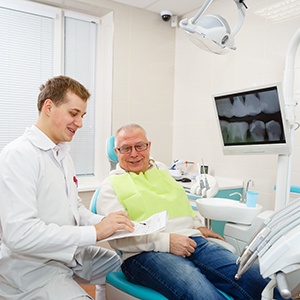 Doctor looking in a patient’s mouth